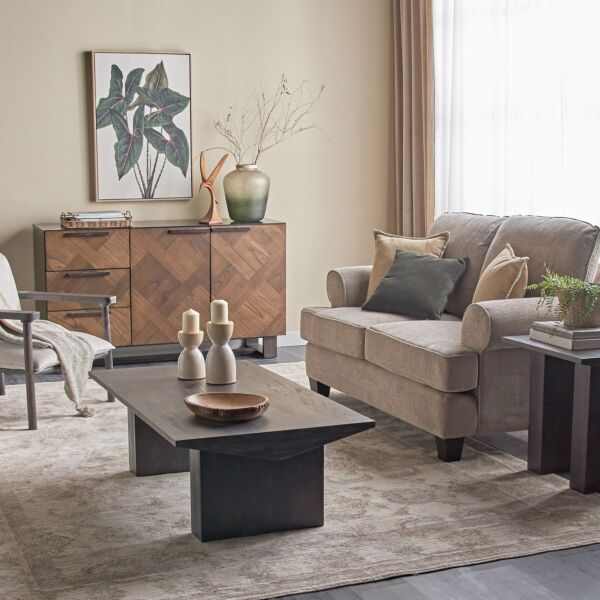 كنبة قماشيّة مقعدين - بروك - طوبي