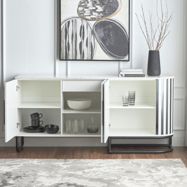 بوفيه جانبي كوربيت - ابيض واسود