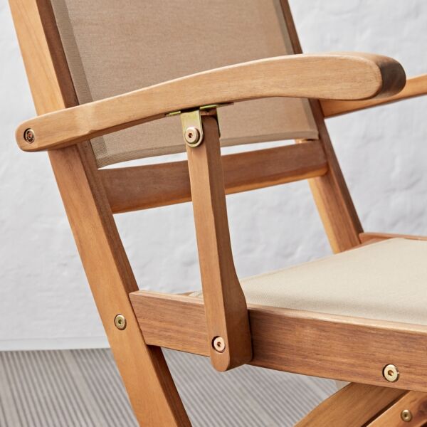 كرسي جلسة خارجية قابل للطي لايزي ساترداي - بني