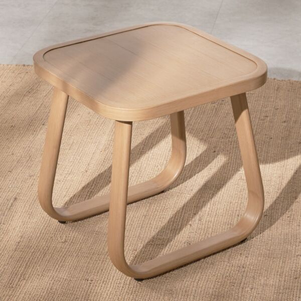 كرسي هزّاز خارجي مع طاولة ومسند ناكورو - بيج