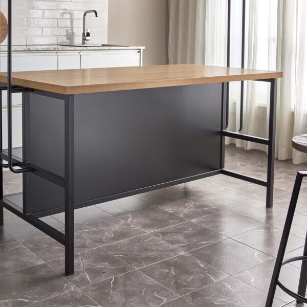 طاولة مطبخ إشبيلية - بلوطي واسود