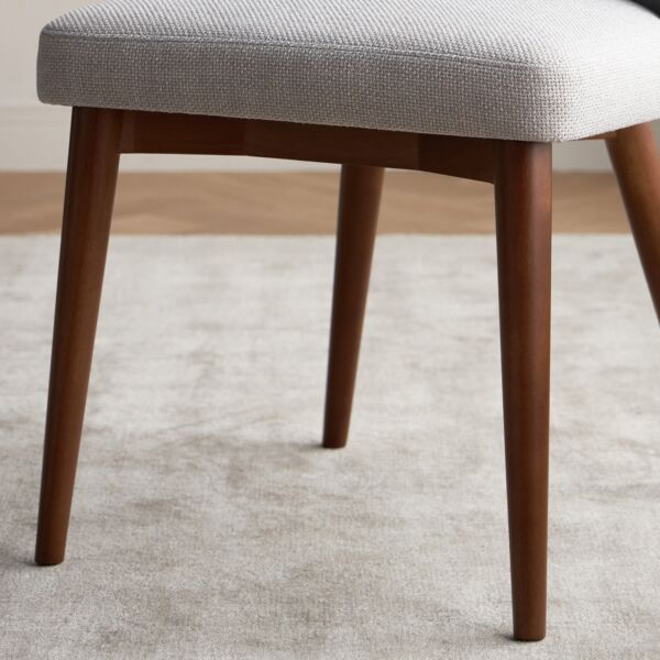 كرسي طاولة طعام ستانتون - رمادي وجوزي