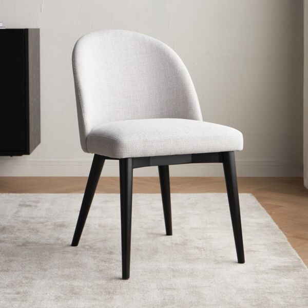 كرسي طاولة طعام ستانتون - رمادي وفحمي