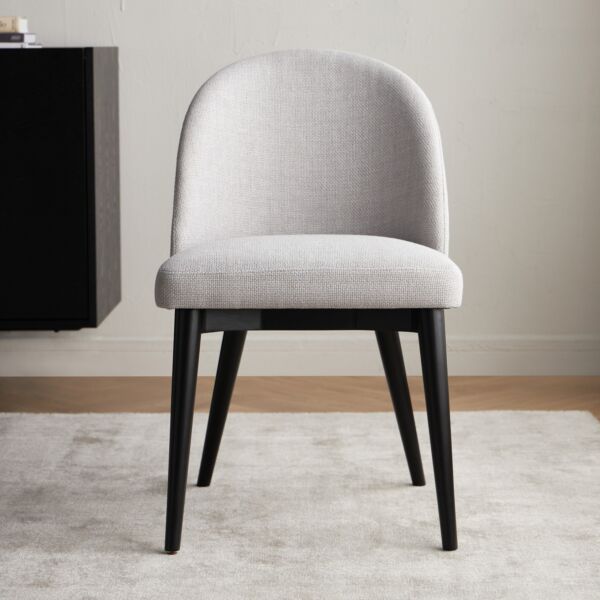 كرسي طاولة طعام ستانتون - رمادي وفحمي