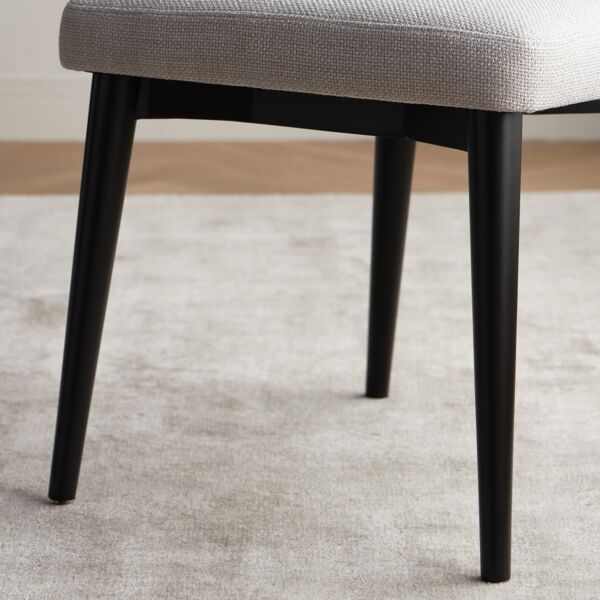 كرسي طاولة طعام ستانتون - رمادي وفحمي