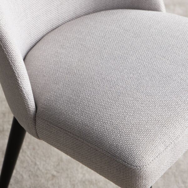 كرسي طاولة طعام ستانتون - رمادي وفحمي