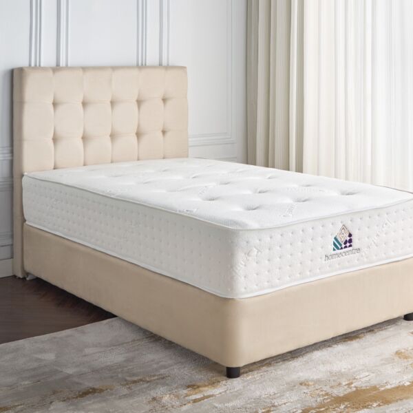 مرتبة جل فيسكو فردية ميموري فوم بمستخلص الشاي الأخضر بليس 120x200 سم - ابيض