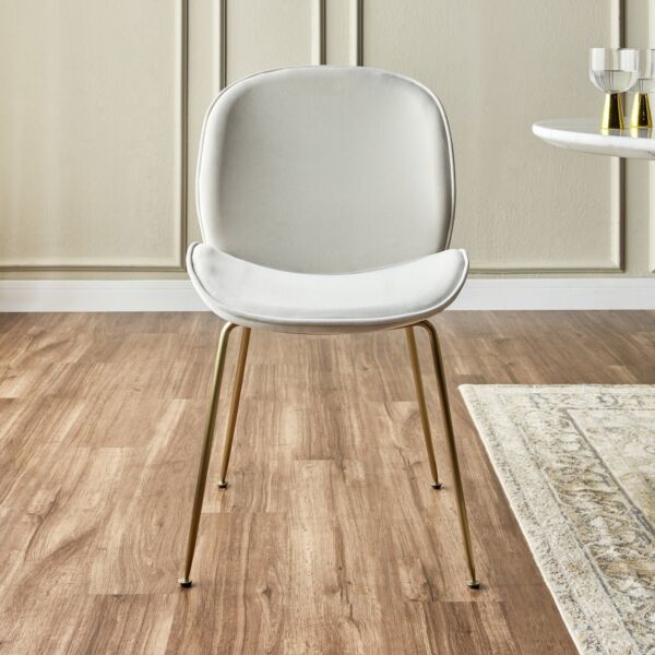 كرسي طعام قماش زهرا - بيج