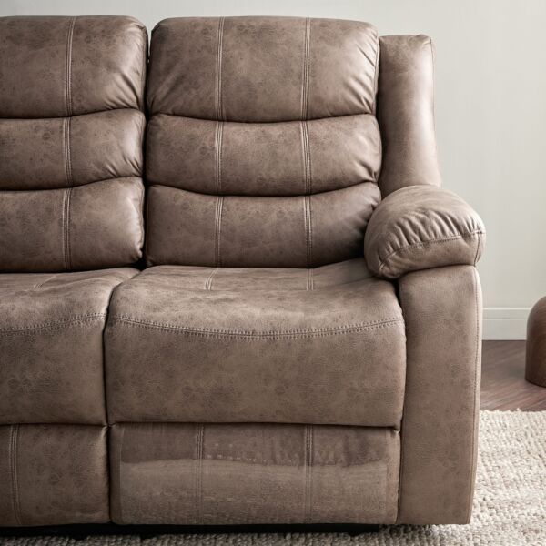 كنبة استرخاء 3 مقاعد قابلة للضبط كايدين - بني