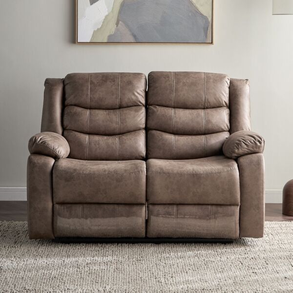 كنبة استرخاء مقعدين قابلة للضبط بمنفذ شحن كايدين - بني