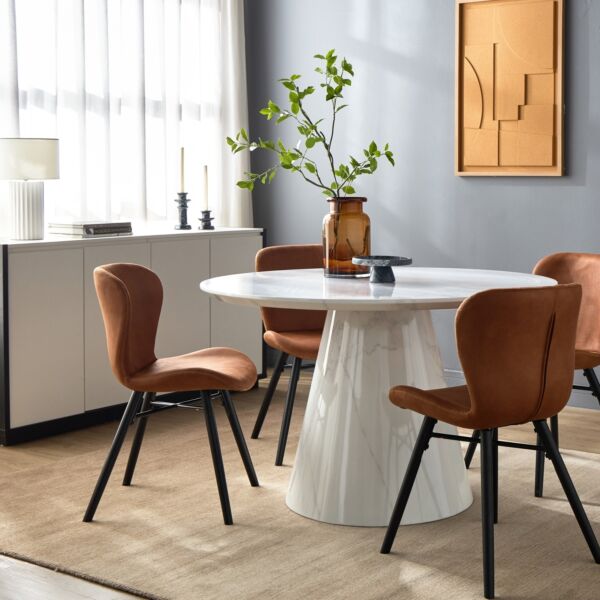 طاولة طعام 4 مقاعد بيتا - ابيض