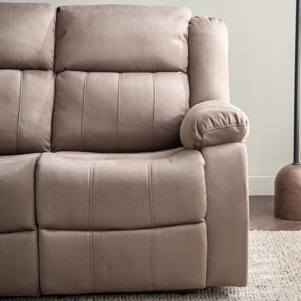 كنبة استرخاء 3 مقاعد قابلة للضبط باسكن - بني