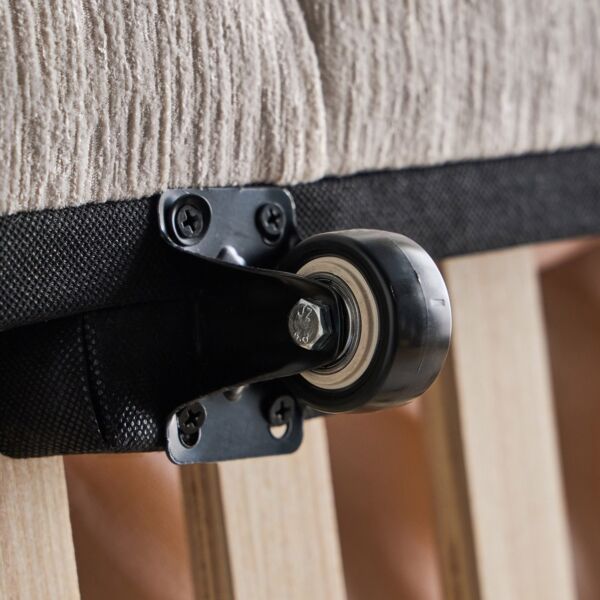 كنبة سرير مع وحدة سرير سفلي ميشا 90x200 سم - بيج وذهبي