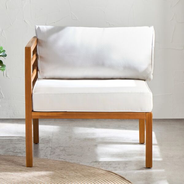 كرسي مفرد زاوية خارجي بمسند يسار ريدينج - بني