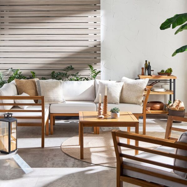 كرسي مفرد زاوية خارجي بمسند يسار ريدينج - بني