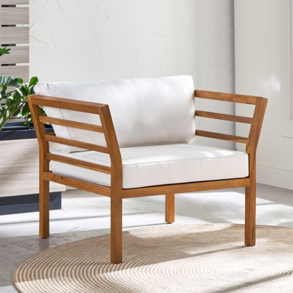 كرسي مفرد بذراع خارجي ريدينج - بني