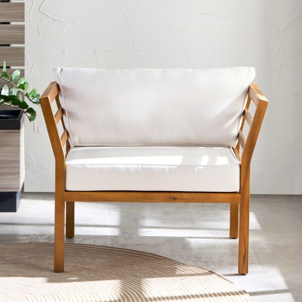 كرسي مفرد بذراع خارجي ريدينج - بني