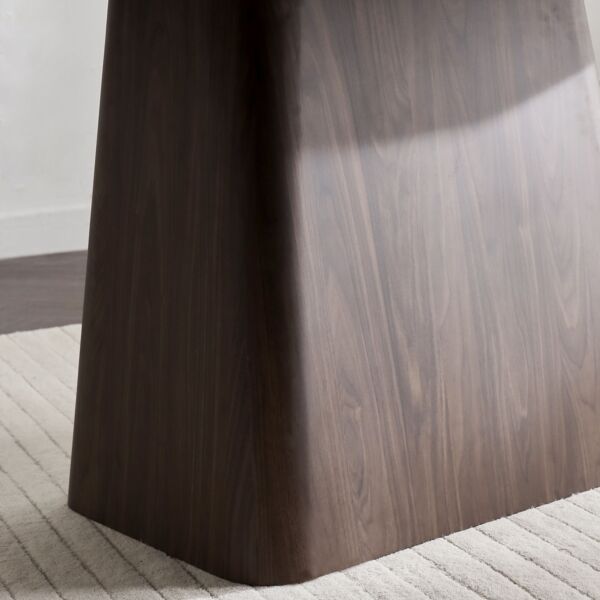 طاولة طعام 6 مقاعد هادلي - ابيض وجوزي