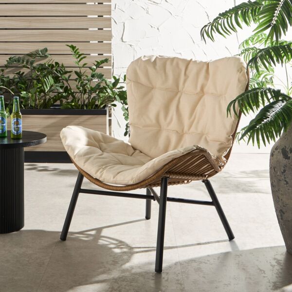 كرسي مفرد خارجي أبلتون - بيج