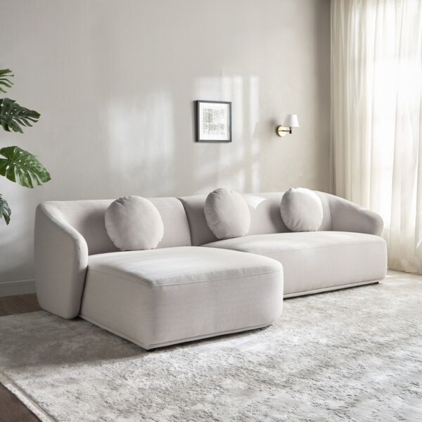 كنب زاوية يسار أدير - بيج