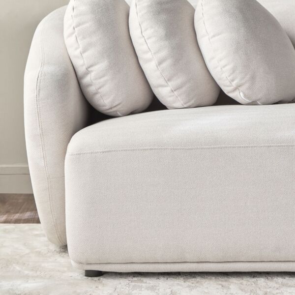 كنب زاوية يمين أدير - بيج