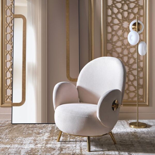 كرسي مفرد أميرة - عاجي