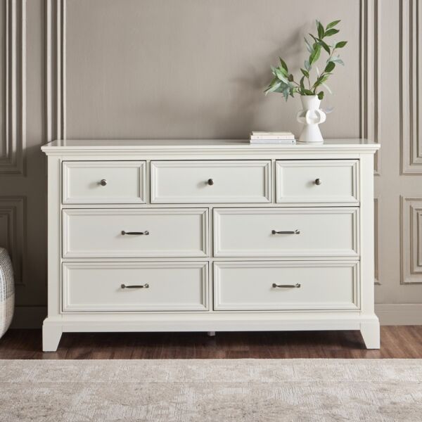 طاولة تزيين بـ7 أدراج إيستيت - ابيض