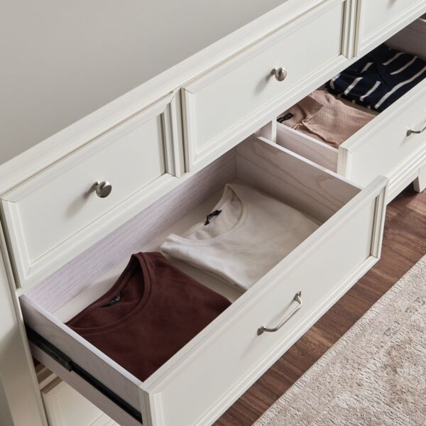 طاولة تزيين بـ7 أدراج إيستيت - ابيض