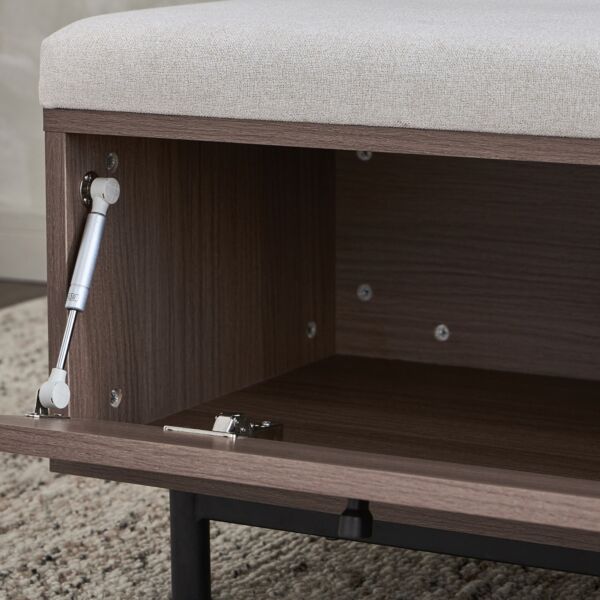 مقعد بنش قماشي بمساحة تخزين - موندو