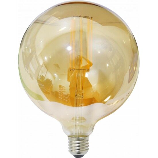 لمبة عسلي اصفر قزاز ذهبي عيدان كروي 7 واط E27 من همر