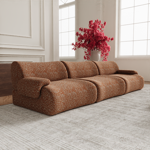 كنبة رباعية سيدار - برتقالي