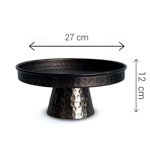 وعاء تقديم بقاعدة مرتفعة يرونا مقاس وسط-اسود