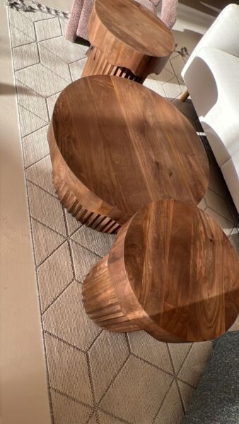 طقم طاولة قهوة 3 قطع لورل