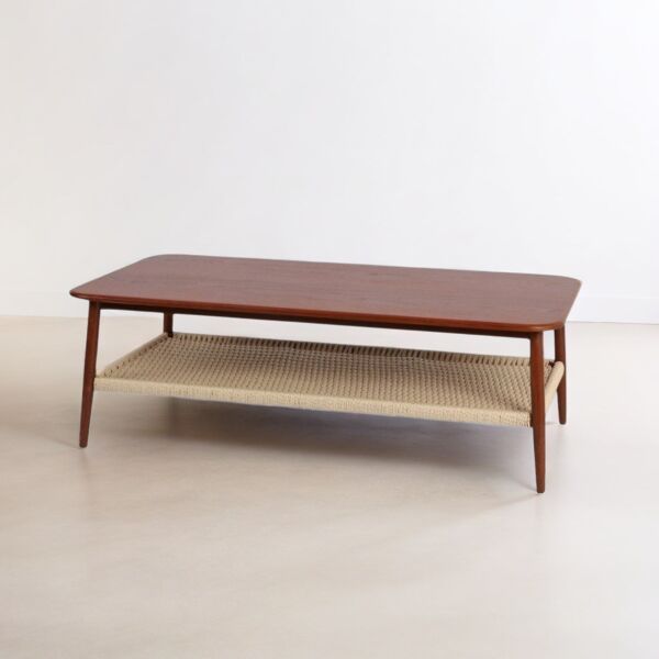 طاولة قهوة كرافت - بني وبيج