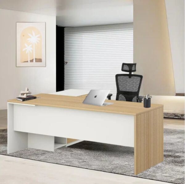 طاولة مكتب مع ملحق 180 سم - ابيض