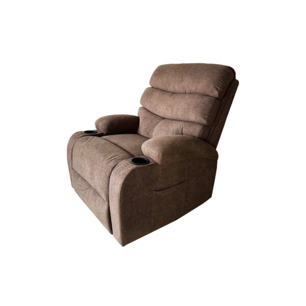 كرسي مفرد استرخاء دوار و هزاز - بني