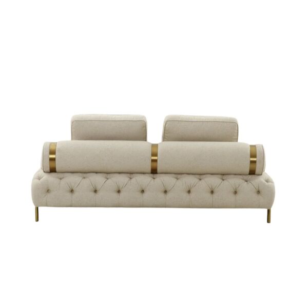 كنبة توفتينغ - 2 مقعد - بيج وذهبي