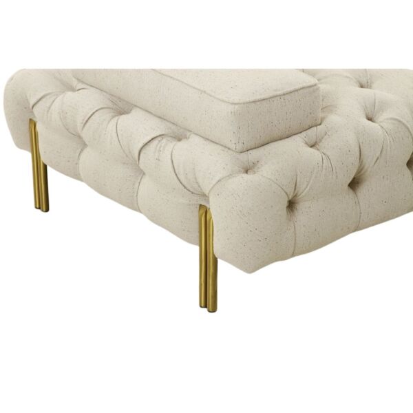 كنبة توفتينغ - 2 مقعد - بيج وذهبي