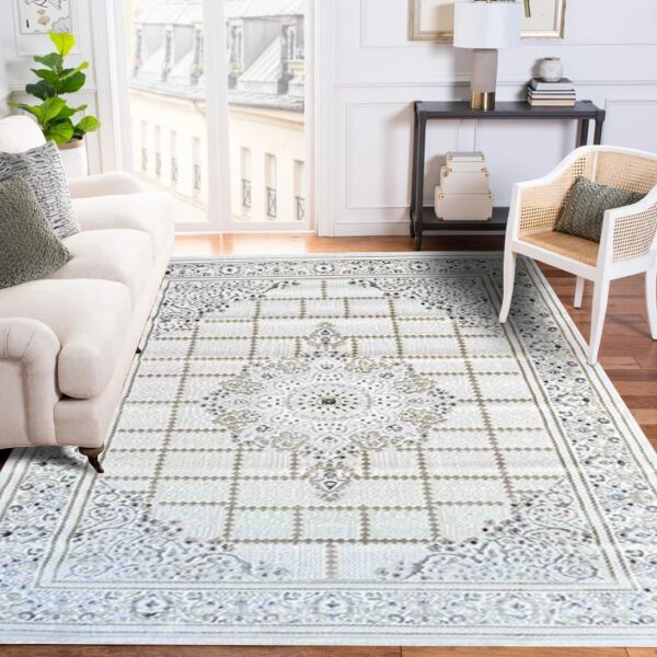 سجادة كلاسيك كانديل - رمادي فاتح وبيج