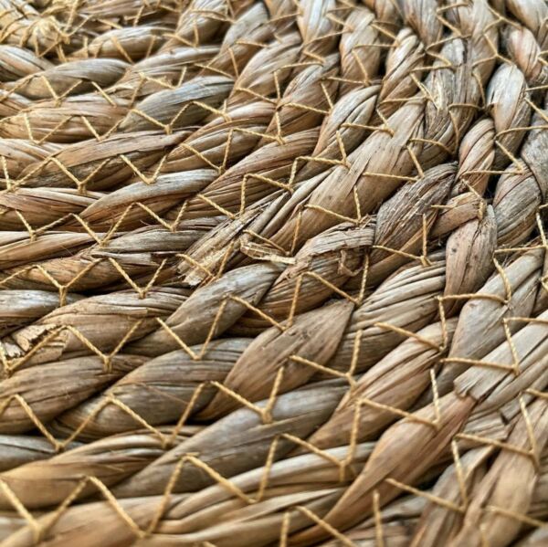 مفرش دائري سيلباي كبير 42 سم - بني فاتح واسود