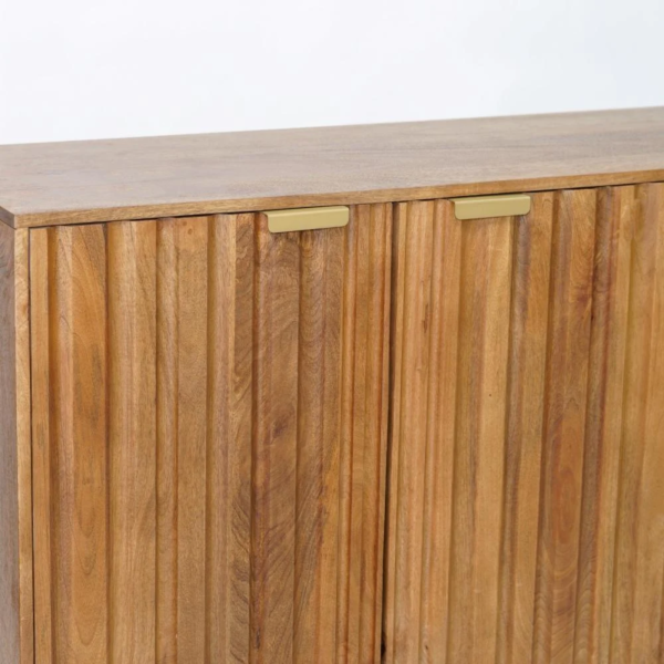 طاولة بوفيه خشب هندي طبيعي 3 باب - 180سم