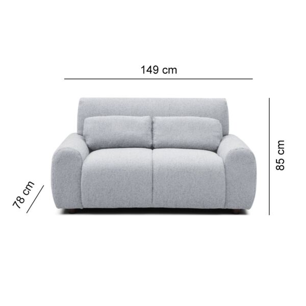 كنبة ثنائية إيليت - رمادي