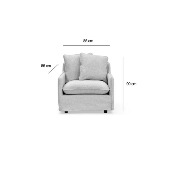 كنبة مفرد داركي - رمادي
