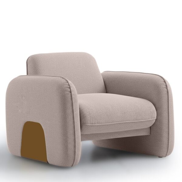 كنبة مفرد بونو - بيج وذهبي