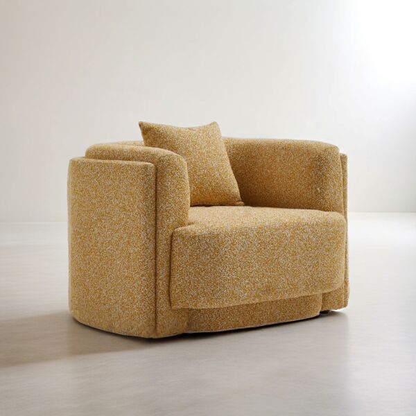 كنبة مفرد لكجورا- اصفر