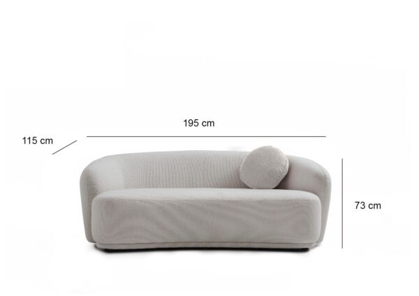 كنبة ثنائية انجل - كريمي