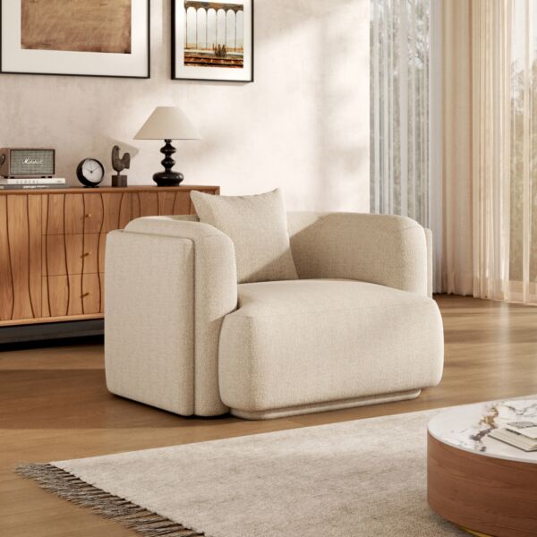 كنبة مفرد لكجورا- بيج