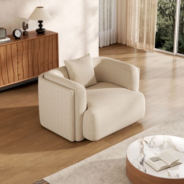 كنبة مفرد لكجورا- بيج