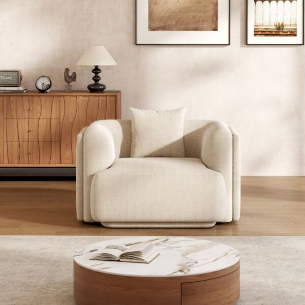 كنبة مفرد لكجورا- بيج