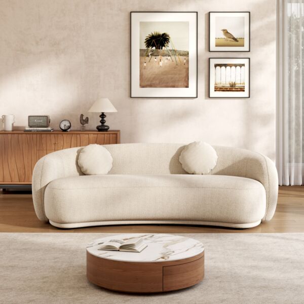 كنبة ثلاثية امارا - بيج فاتح